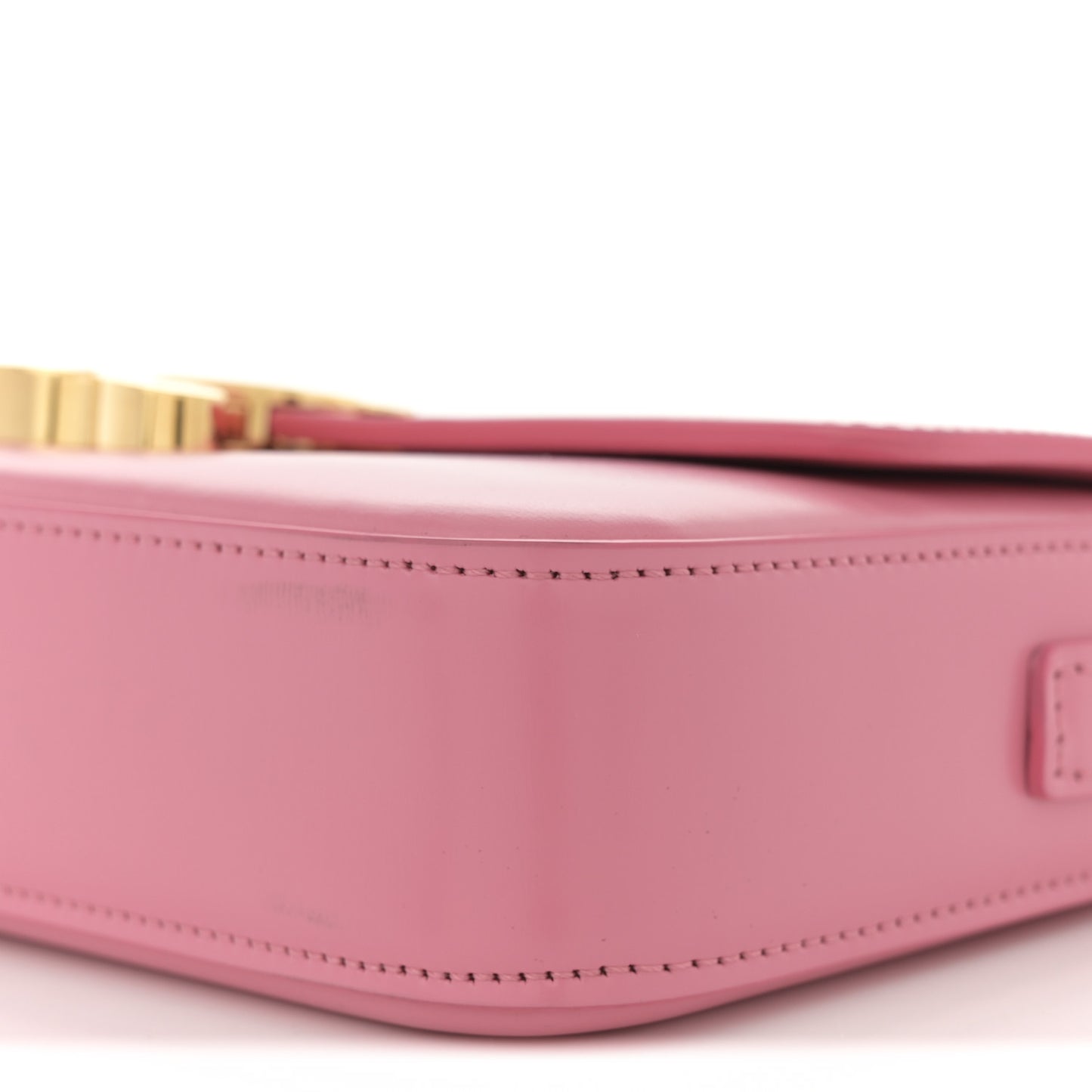 Shiny Calfskin Triomphe Shoulder Bag Flamingo