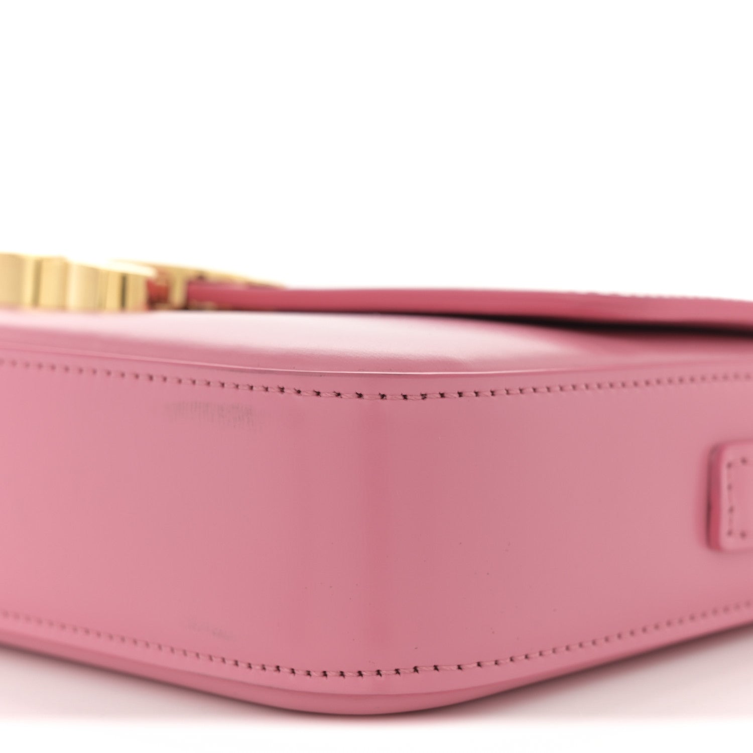 Celine Shiny Calfskin Triomphe Shoulder Bag Flamingo 10 of 12