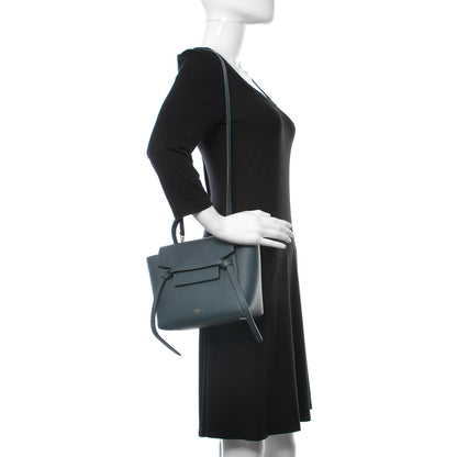 Celine Grained Calfskin Nano Belt Bag Slate 2 of 9