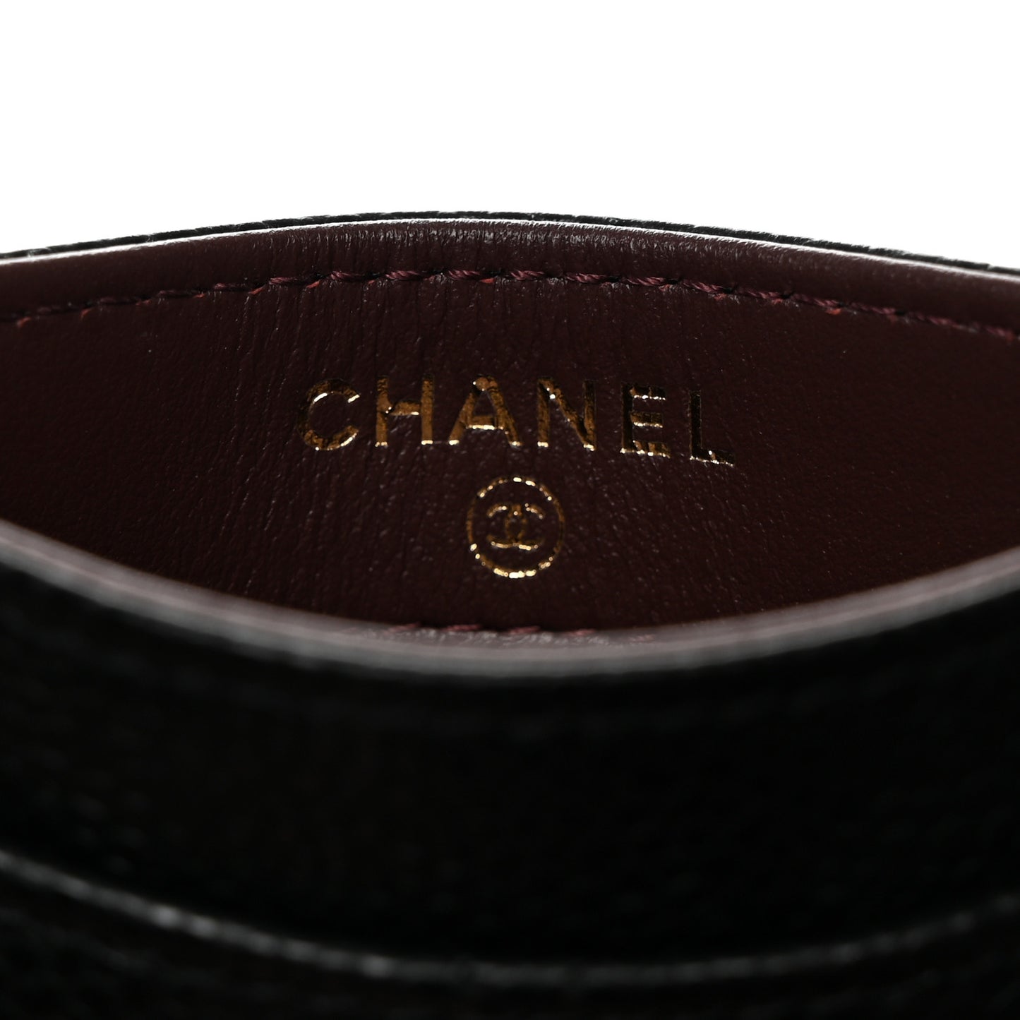 Caviar Quilted Card Holder Black