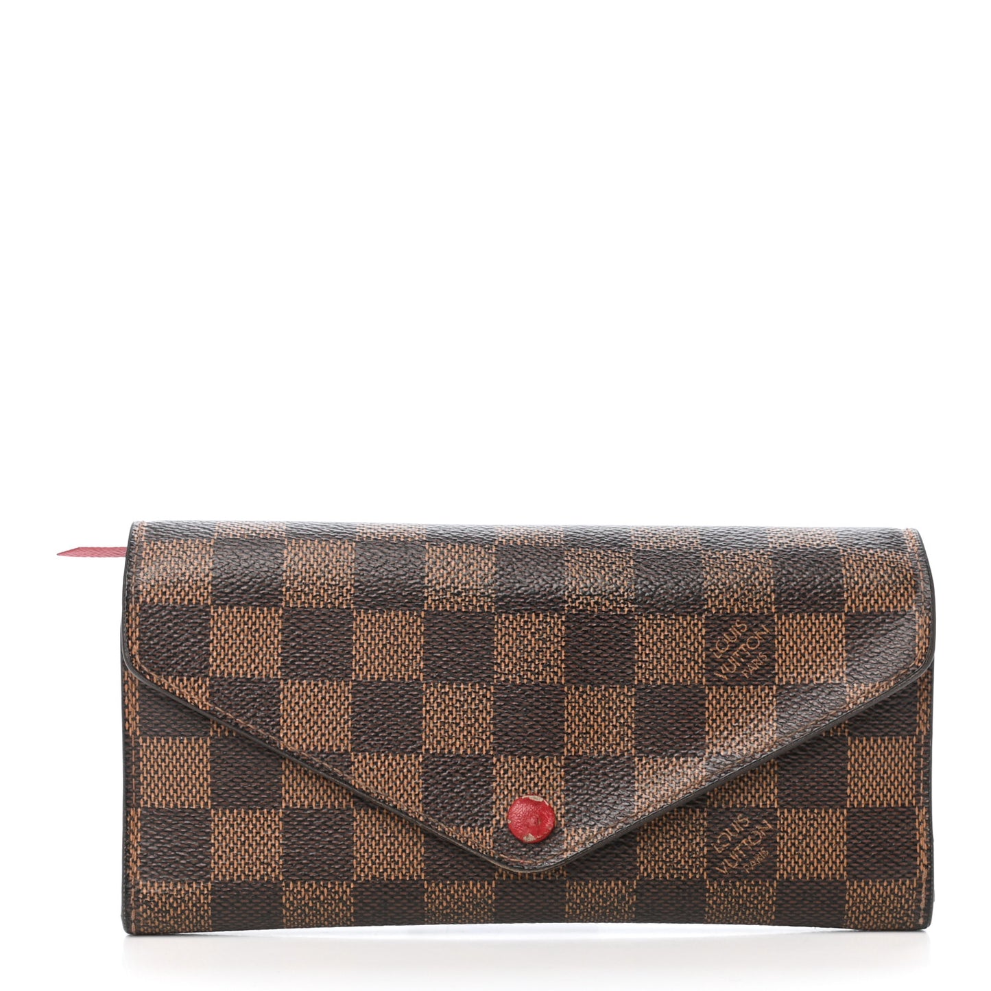 Damier Ebene Josephine Wallet Red