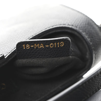 Christian Dior Grained Calfskin Mini Saddle Bag Black 7 of 10