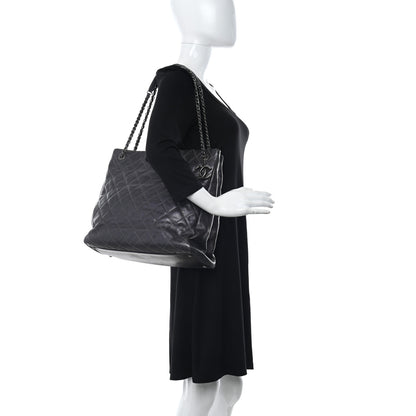 Chanel Iridescent Caviar Quilted Tall Chic Shopping Tote Argent 2 of 10