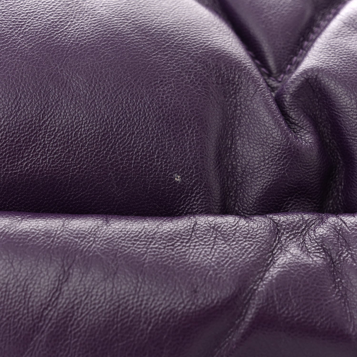 Prada Nappa Soft Padded Logo Embossed Triangle Quilted Shoulder Bag Viola 11 of 12