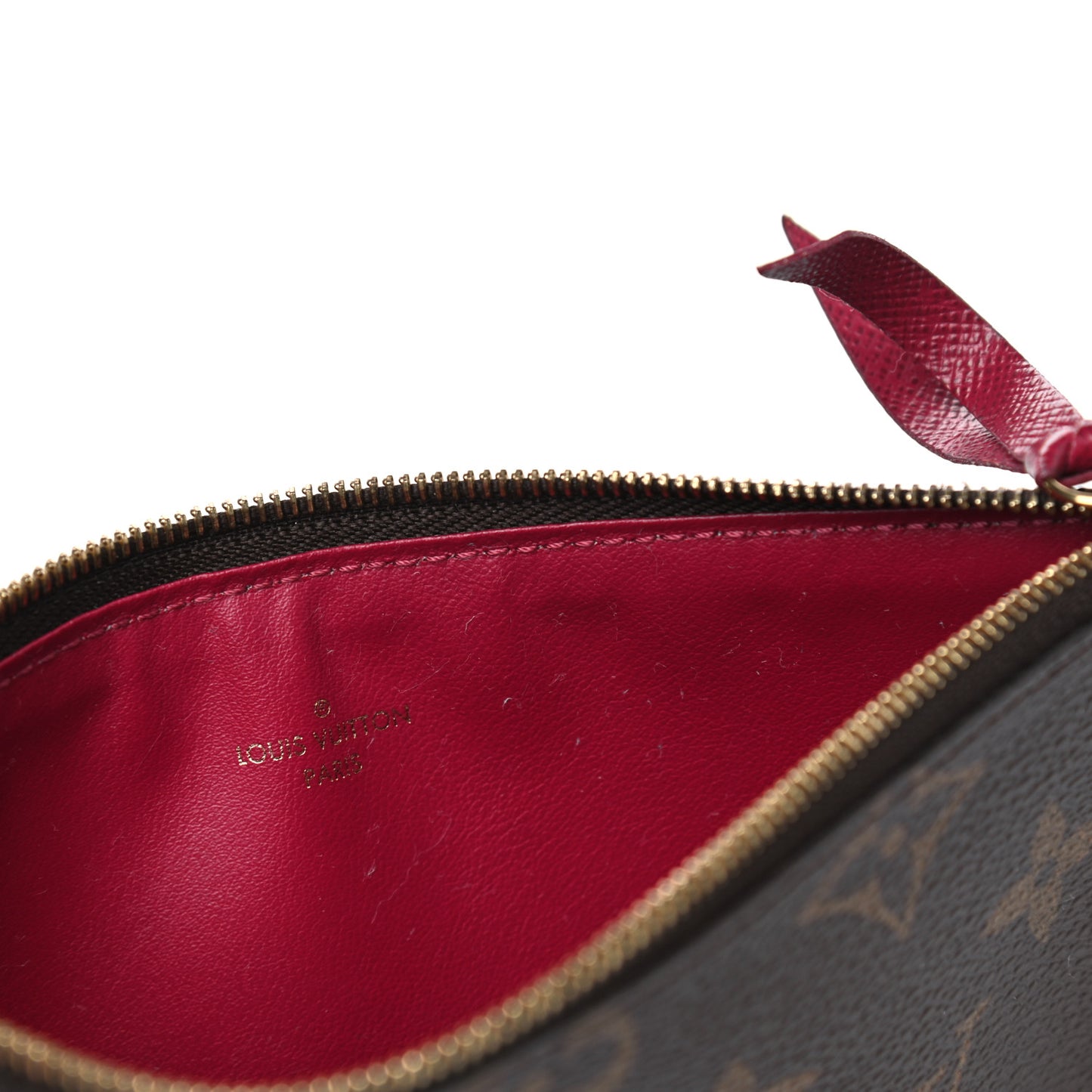Monogram Pochette Felicie Chain Wallet Fuchsia