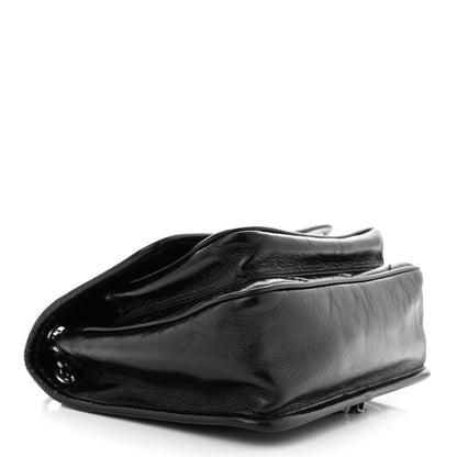 Saint Laurent Crinkled Calfskin Matelasse Monogram Baby Niki Chain Satchel Black 5 of 11