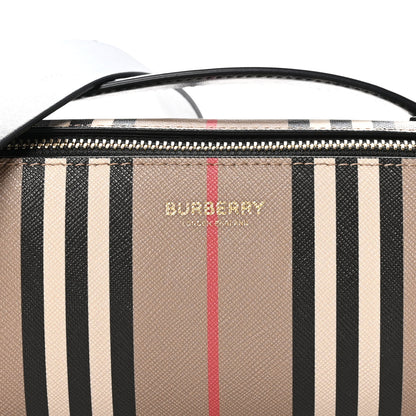 Burberry E-Canvas Calfskin Stripe Icon Barrel Bag Archive Beige 8 of 10