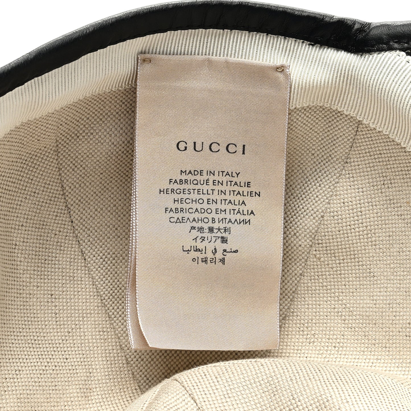 Denim Calfskin GG Monogram Oscar Baseball Hat S Black Ivory