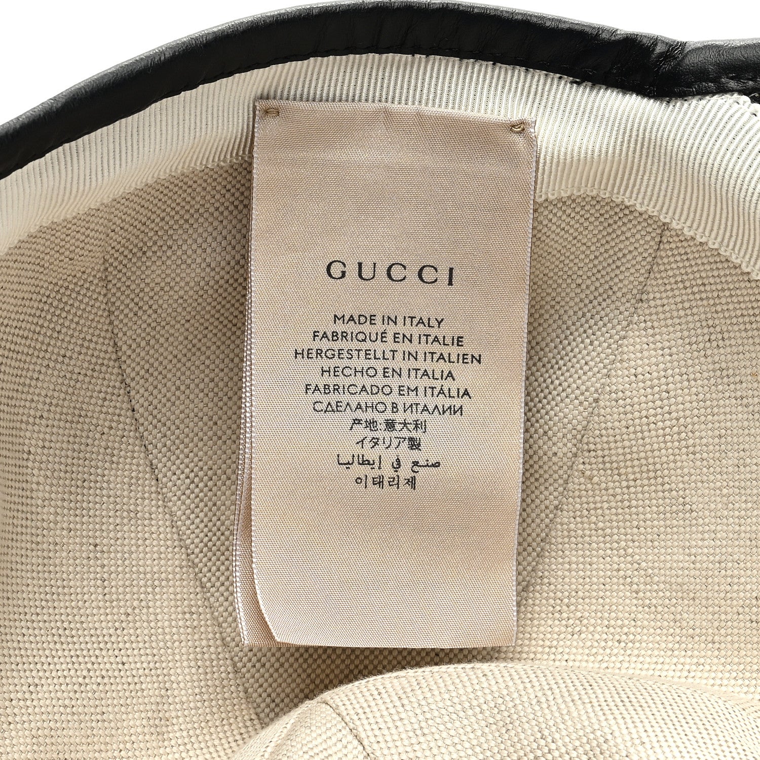 Gucci Denim Calfskin GG Monogram Oscar Baseball Hat S Black Ivory 7 of 7