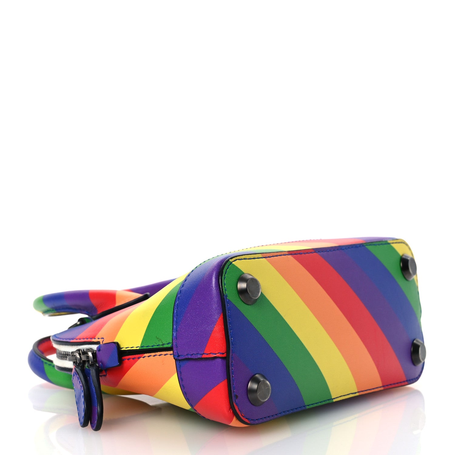 Balenciaga Smooth Calfskin Logo Rainbow XXS Ville Top Handle Bag Multicolor 4 of 16