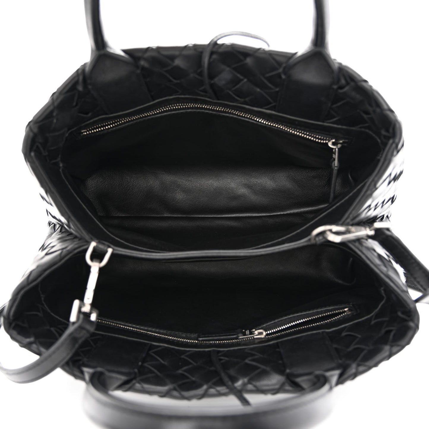 Nappa Intrecciato New Roma Tote Black