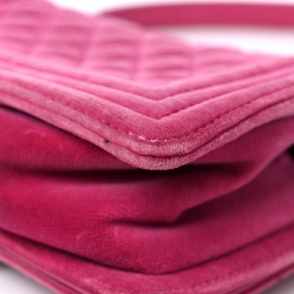 Chanel Velvet Quilted Small Boy Flap Pink 12 of 20