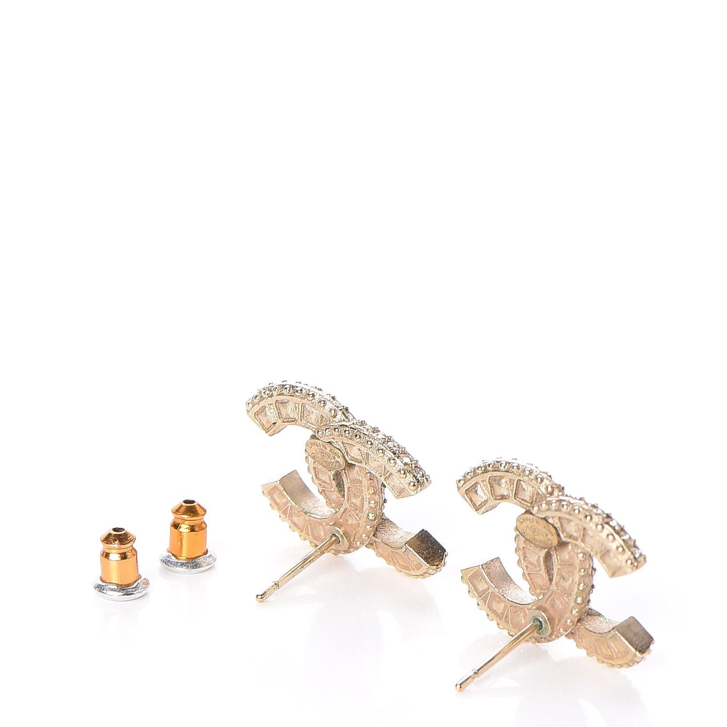 Crystal CC Earrings Gold