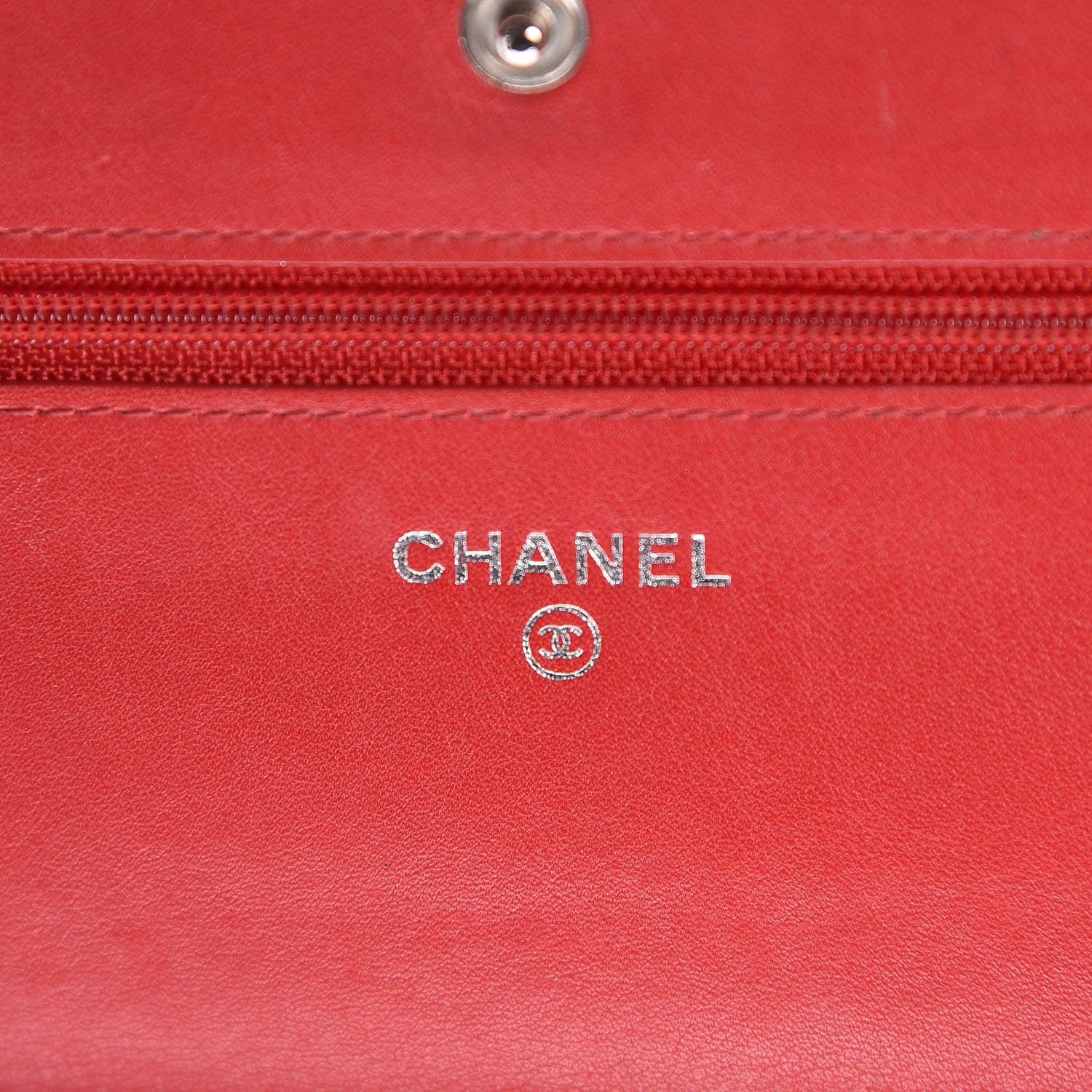 Chanel Caviar Sevruga Wallet on Chain WOC Red 7 of 12
