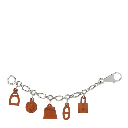Hermes Barenia Palladium Breloque Olga Amulette Bag Charm Fauve 1 of 4