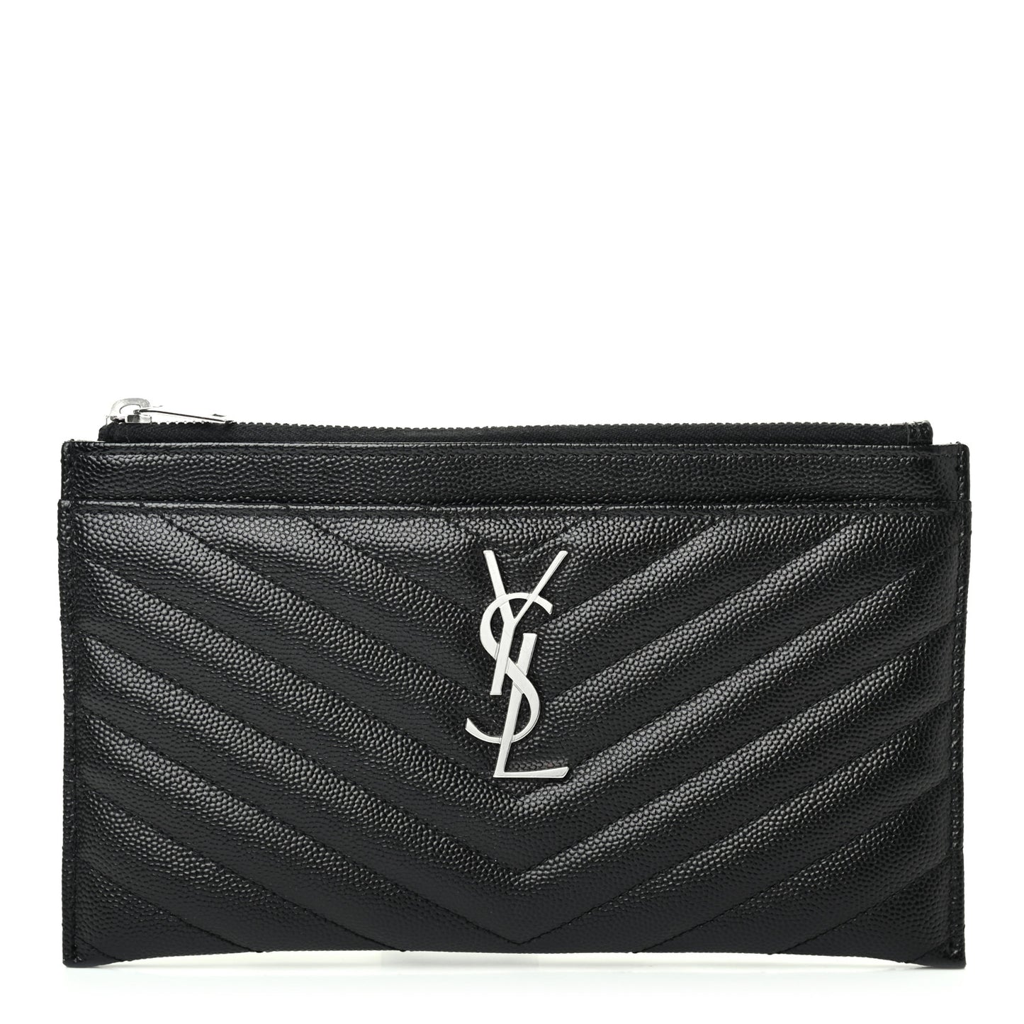 Grain De Poudre Chevron Monogram Bill Pouch Black