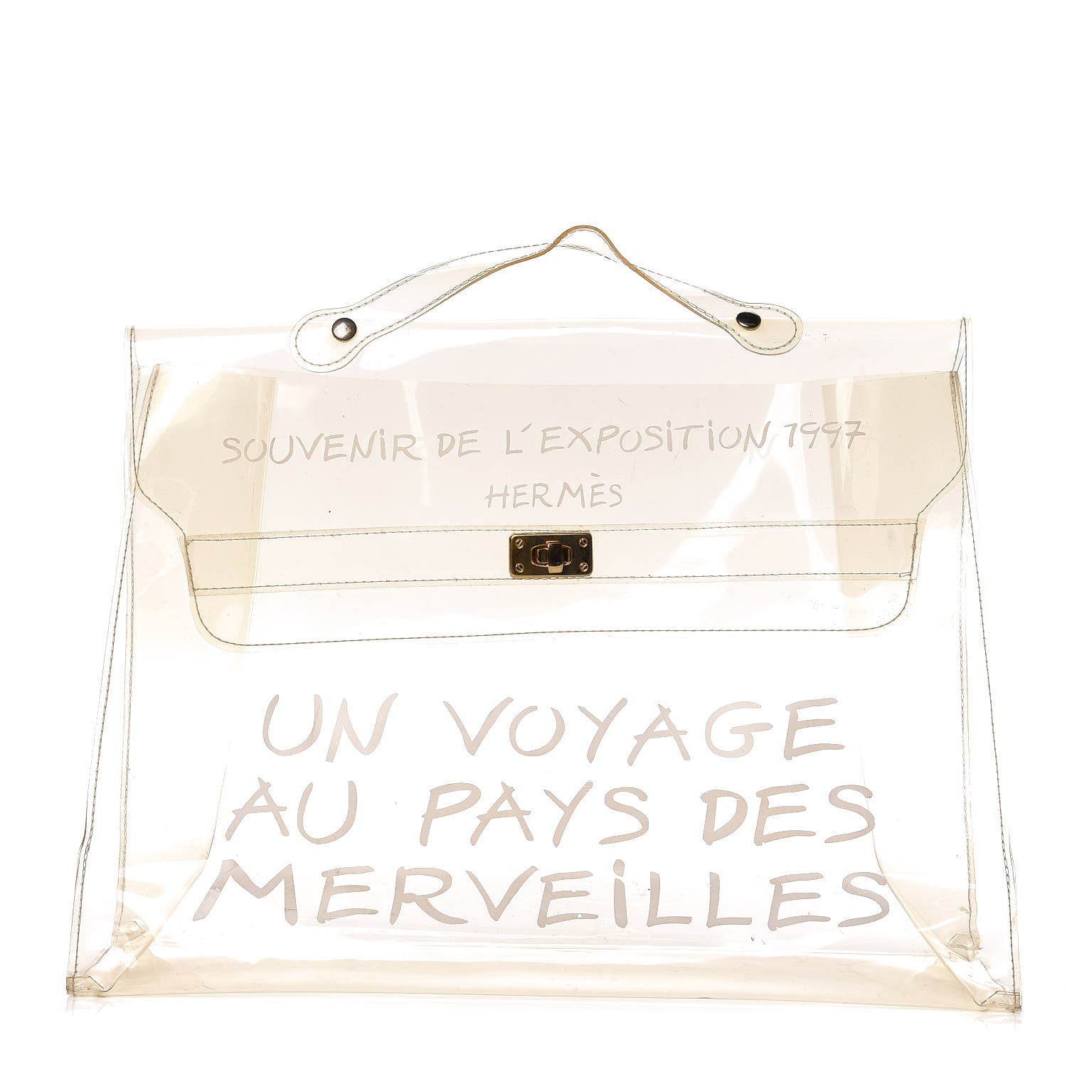 Hermes Vinyl Souvenir De L'Exposition Kelly Transparent 1 of 18