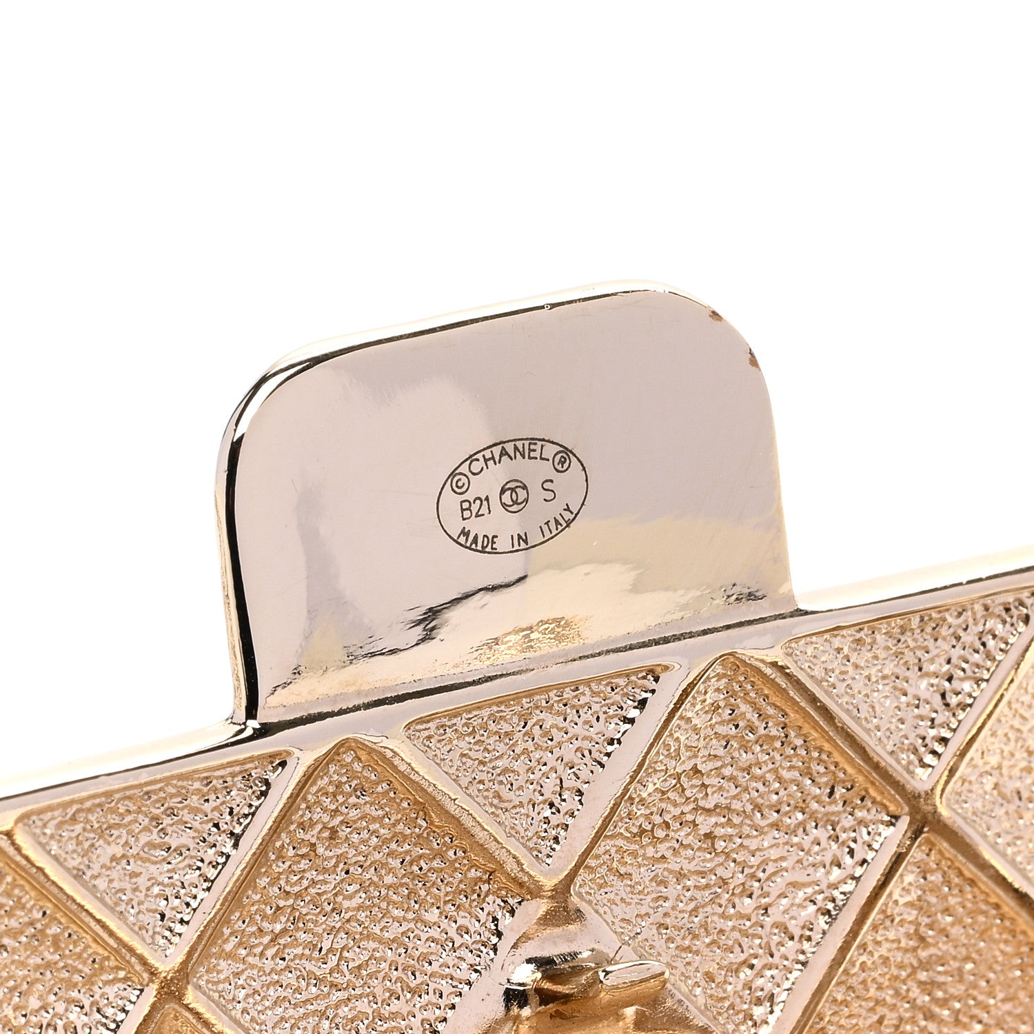 Chanel Metal Lambskin Pearl Chain Flap Bag Long Necklace Gold Black Pearly White 5 of 5