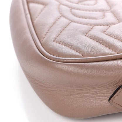 Gucci Calfskin Matelasse Mini GG Marmont Chain Shoulder Bag Nude 11 of 11