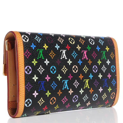 Louis Vuitton Monogram Multicolor Porte Tresor International Wallet Black 3 of 9