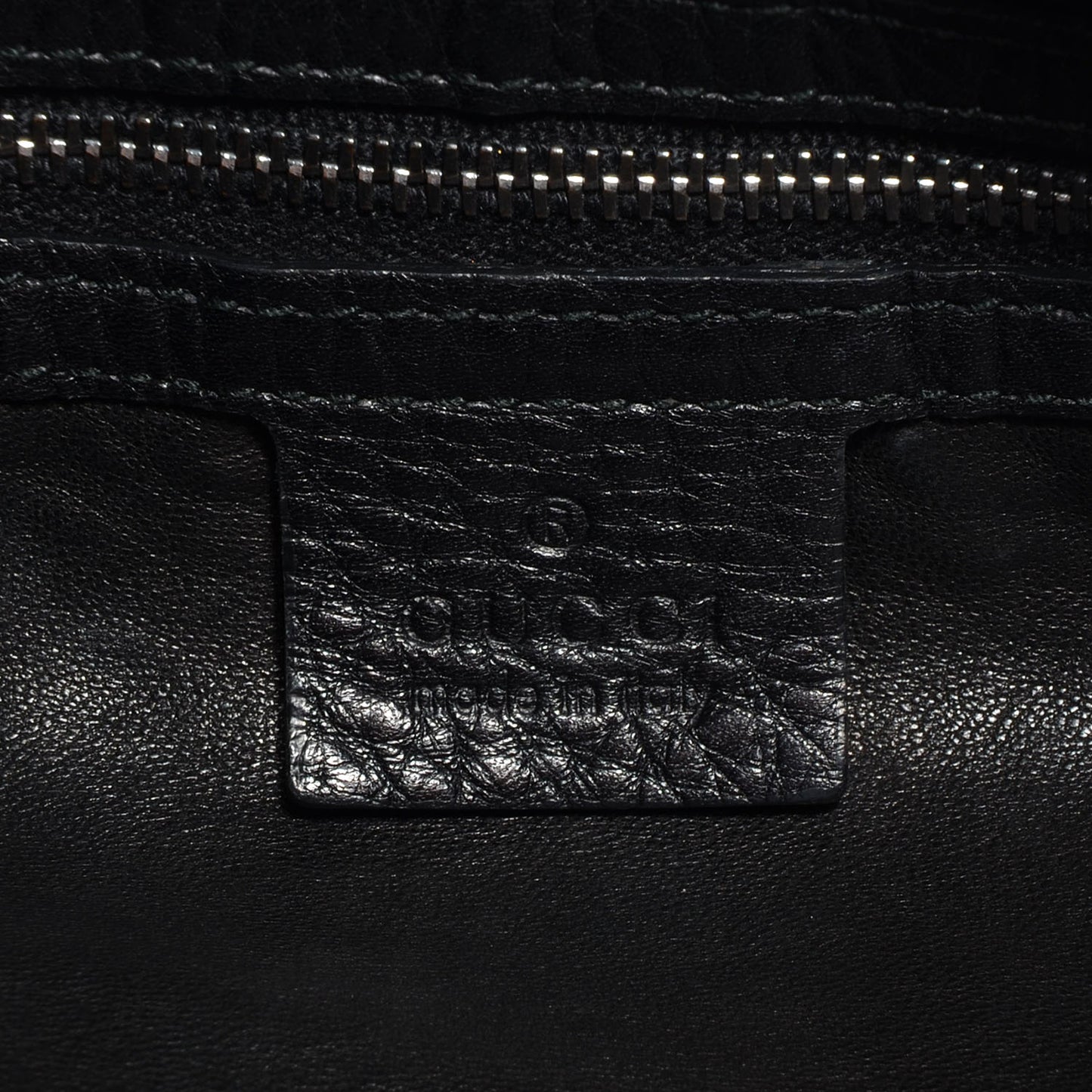 Leather Icon Bit Medium Shoulder Bag Black