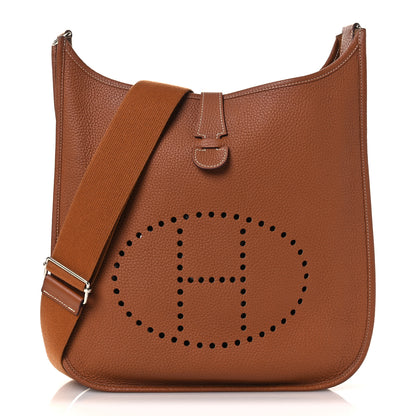 Hermes Taurillon Clemence Evelyne III GM Gold 1 of 12
