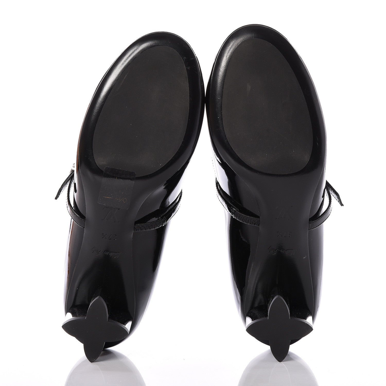Louis Vuitton Patent Uniformes Silhouette Pumps 37.5 Black 6 of 11