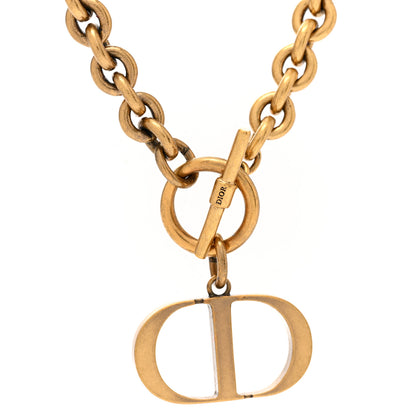 Christian Dior Metal Logo Necklace Gold 5 of 5