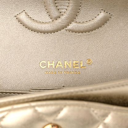 Chanel Metallic Lambskin Quilted Medium Double Flap Gold 6 of 11