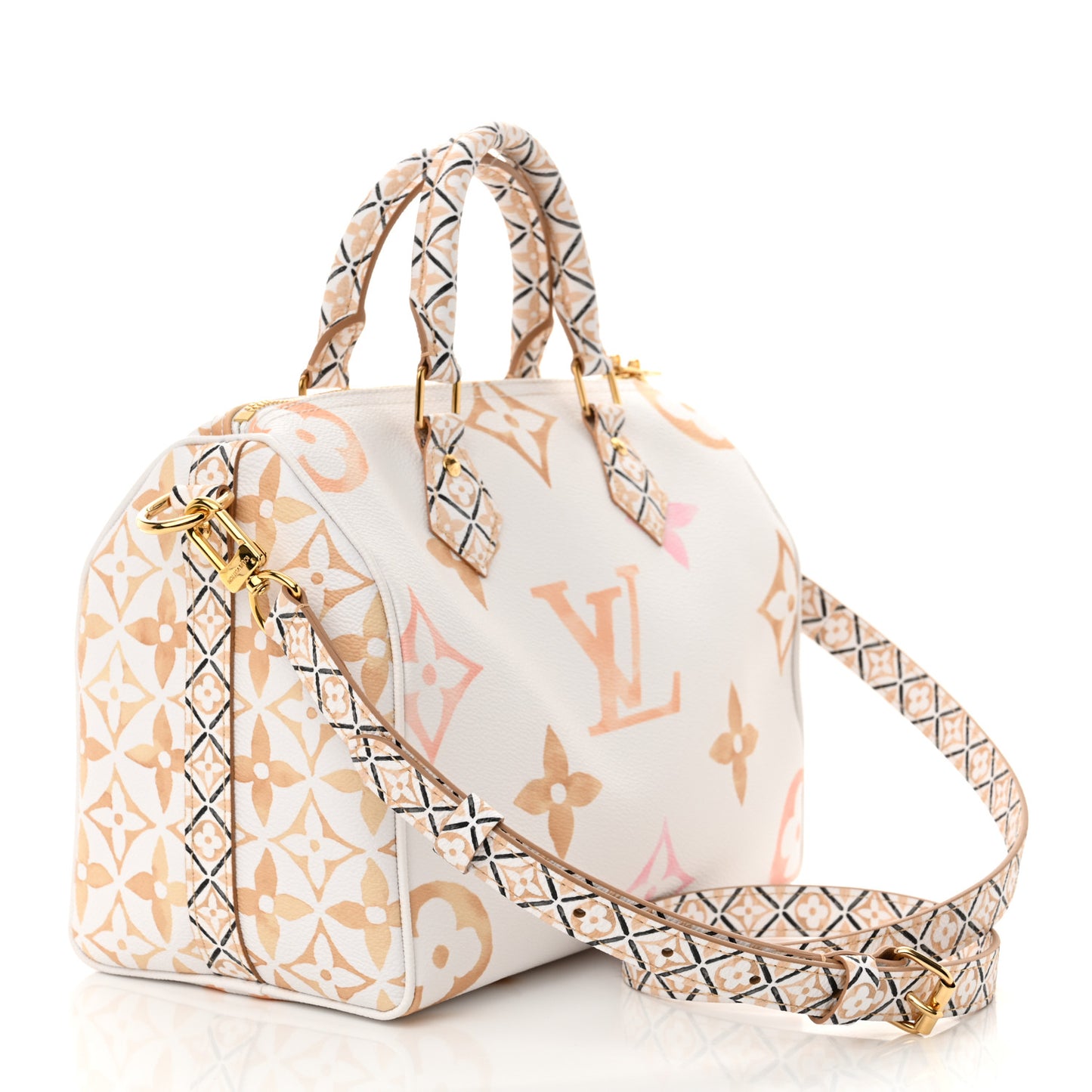 Monogram Giant By The Pool 2.0 Speedy Bandouliere 25 Beige