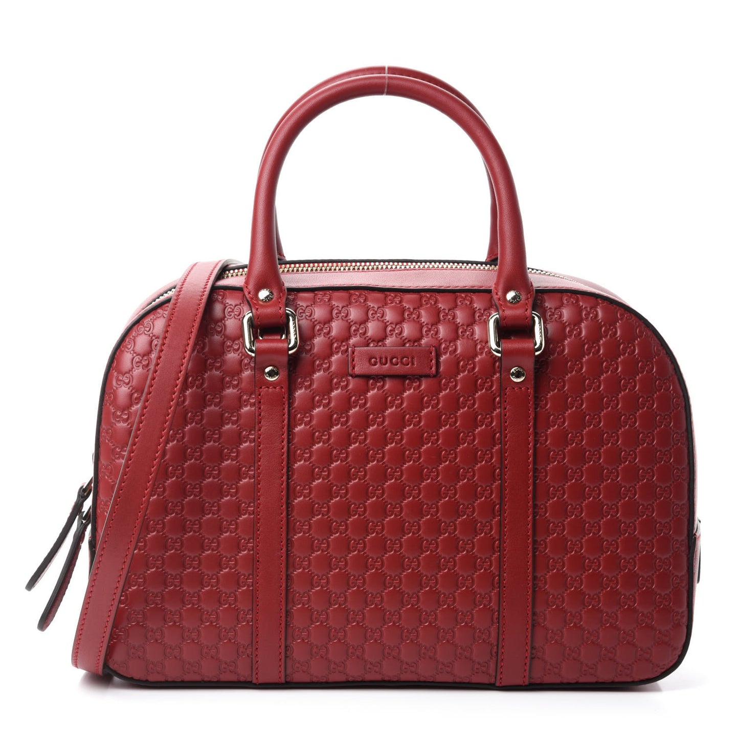 Soft Microguccissima Medium Crossbody Bag Rosso