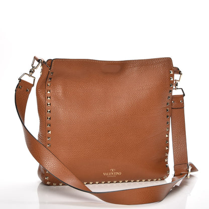 Valentino Garavani Pebbled Calfskin Large Rockstud Flip-Lock Messenger Bag Light Cuir 3 of 11