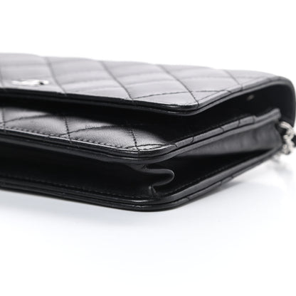 Chanel Lambskin Quilted Wallet On Chain WOC Black 11 of 16