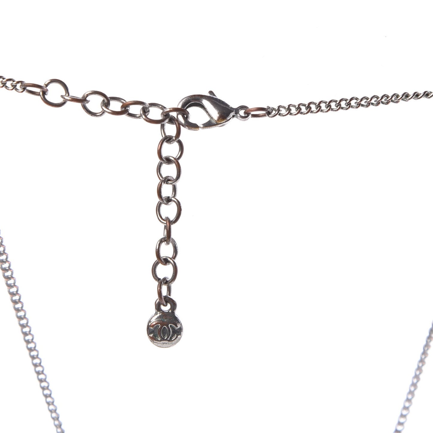 Crystal CC Necklace Silver
