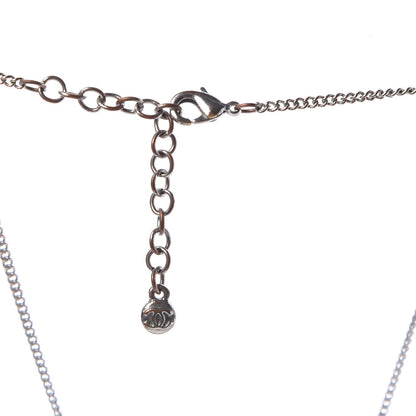Chanel Crystal CC Necklace Silver 4 of 5
