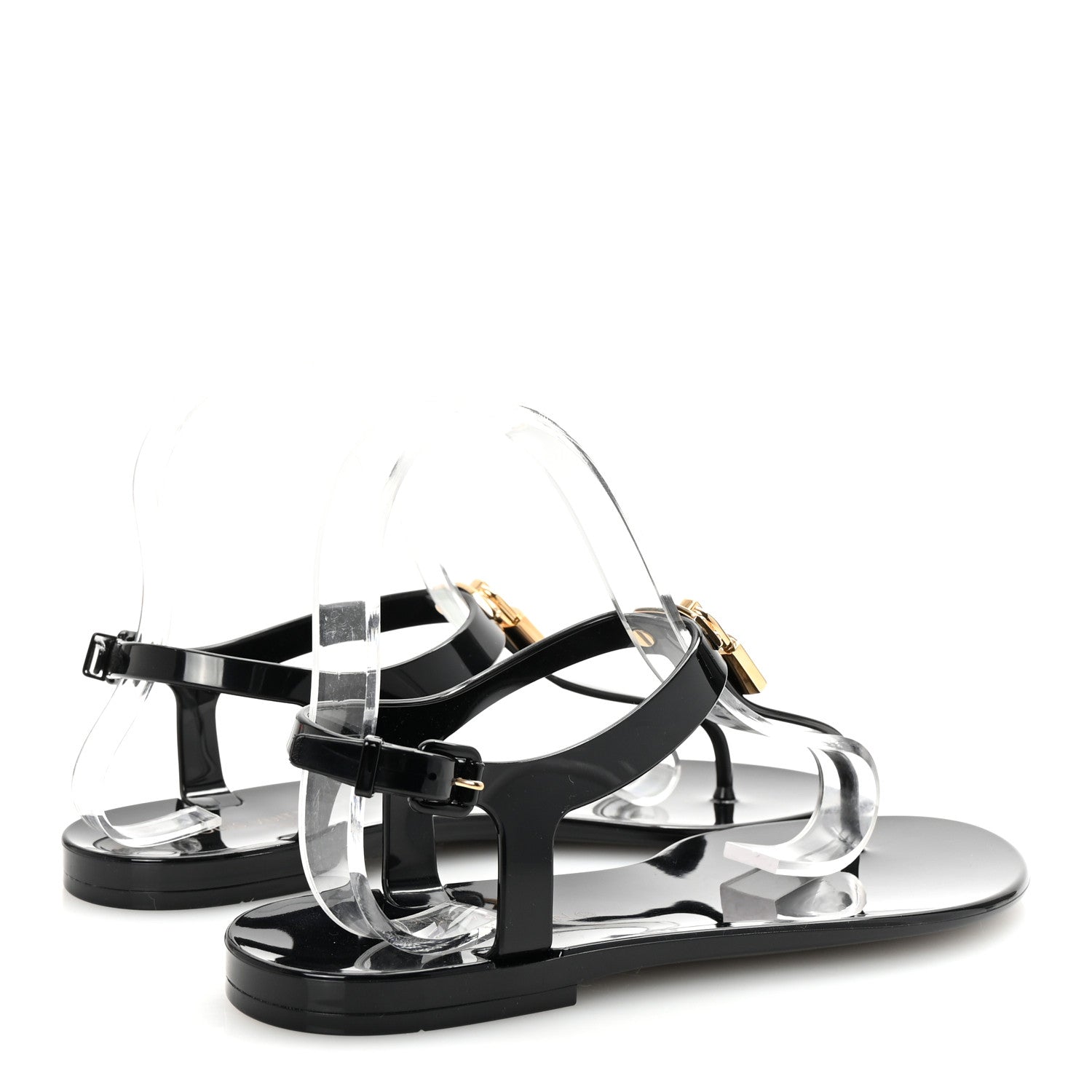 Louis Vuitton Rubber Bikini Thong Flat Sandals 39 Black 5 of 8