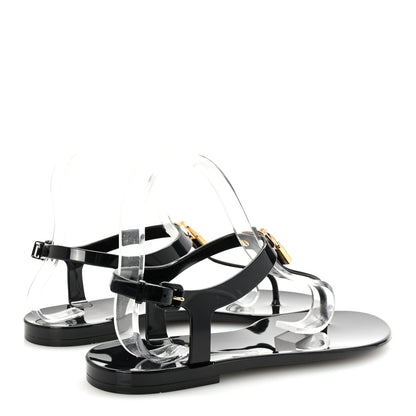 Louis Vuitton Rubber Bikini Thong Flat Sandals 39 Black 5 of 8