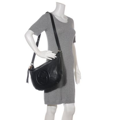 Gucci Pebbled Calfskin Medium Soho Hobo Black 2 of 7
