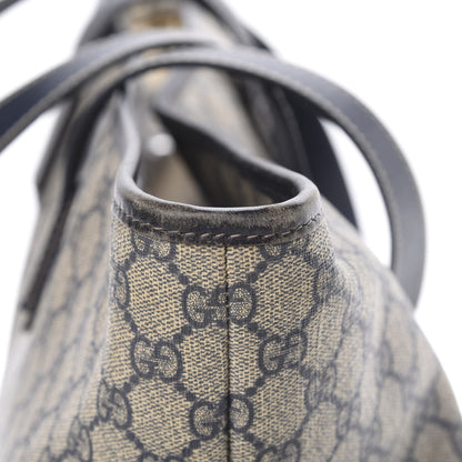 Gucci GG Supreme Monogram Large Zippered Shopping Tote Brown 15 of 17