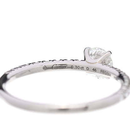Cartier Platinum Diamond .30ct Etincelle De Cartier Solitaire Engagement Ring 46 3.75 5 of 6