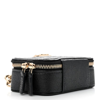 Chanel Caviar Chevron Quilted Mini Boy Clutch With Chain Black 4 of 11