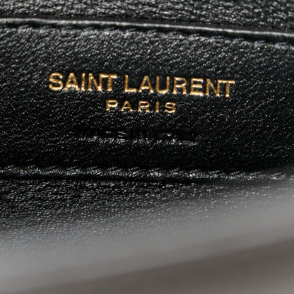 Saint Laurent Grain De Poudre Small Monogram Kate Satchel Black 7 of 11