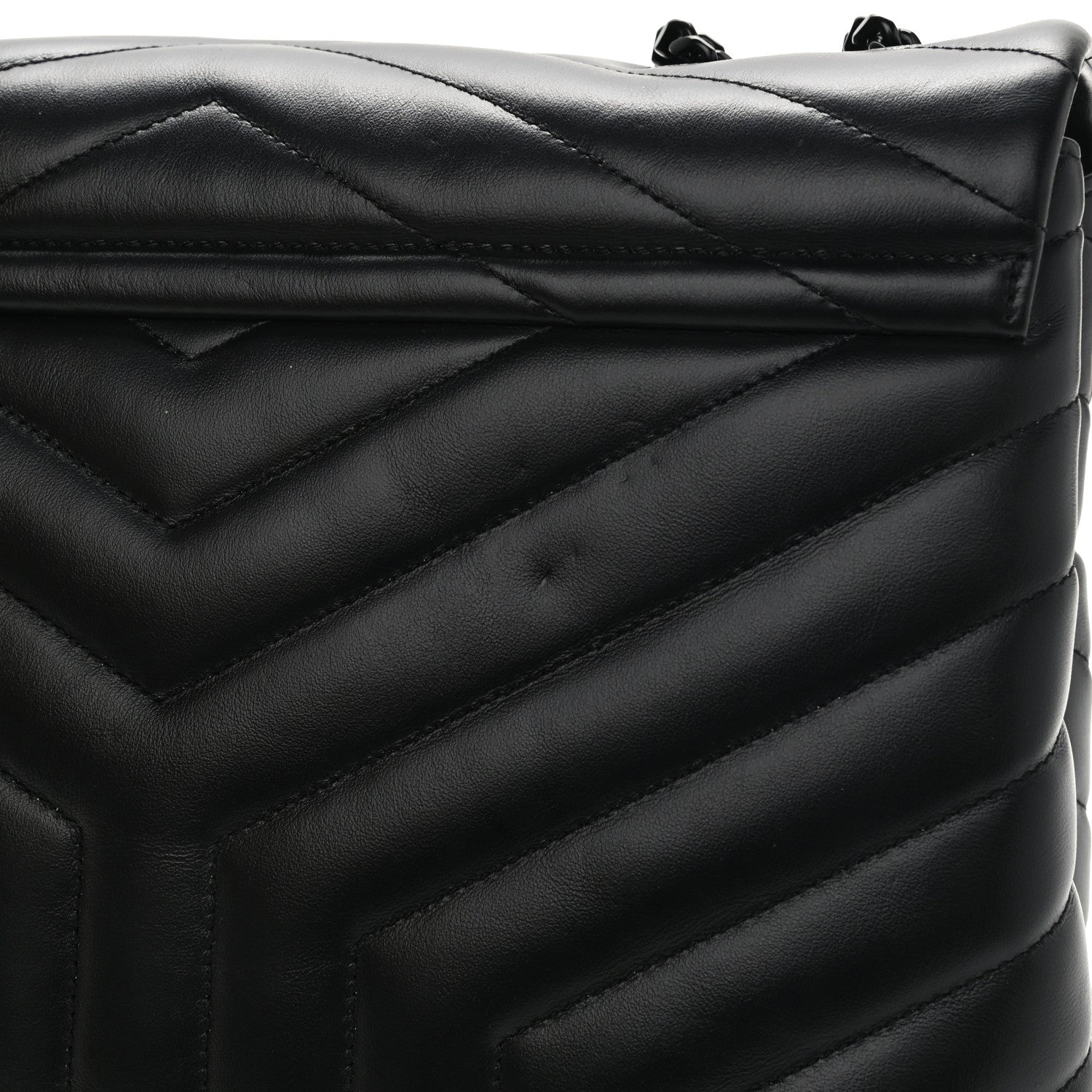 Saint Laurent Calfskin Y Quilted Monogram Medium Loulou Chain Satchel Black 12 of 12