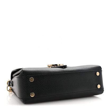 Gucci Dollar Calfskin Interlocking G Top Handle Shoulder Bag Black 4 of 10