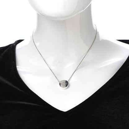 Tiffany Sterling Silver 1837 Round Pendant Necklace 2 of 6