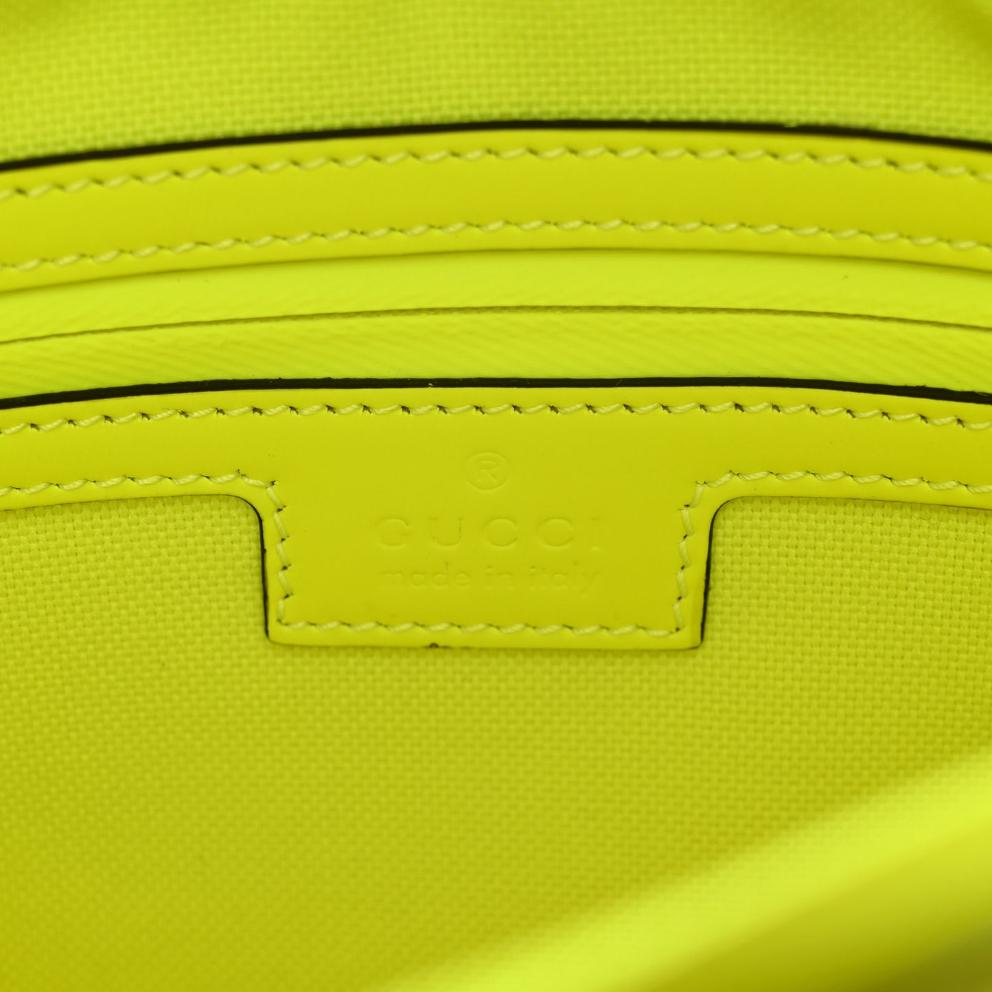 Rubber Effect Monogram GG Crossbody Bag Fluorescent Yellow