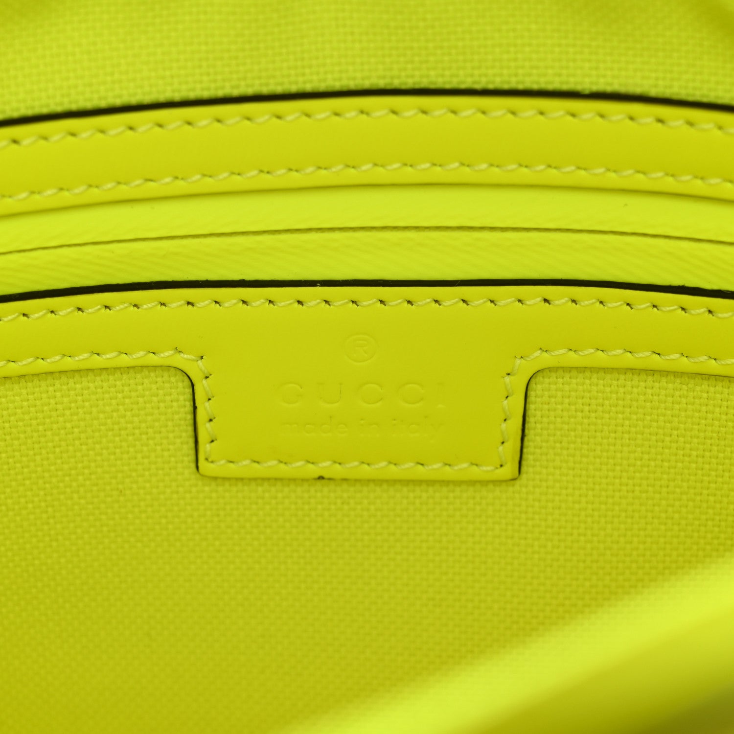 Gucci Rubber Effect Monogram GG Crossbody Bag Fluorescent Yellow 6 of 10