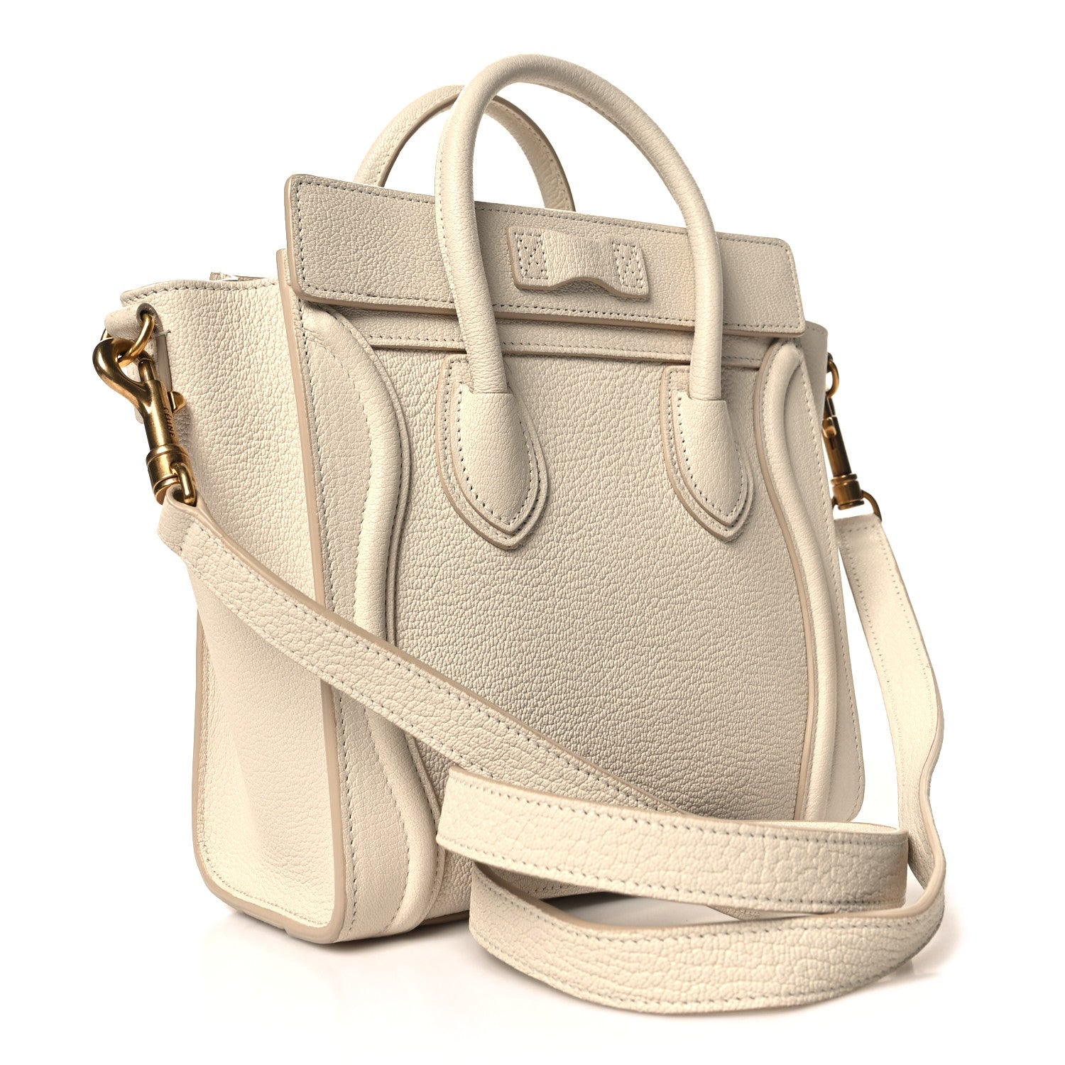 Celine Goatskin Nano Luggage White 3 of 12