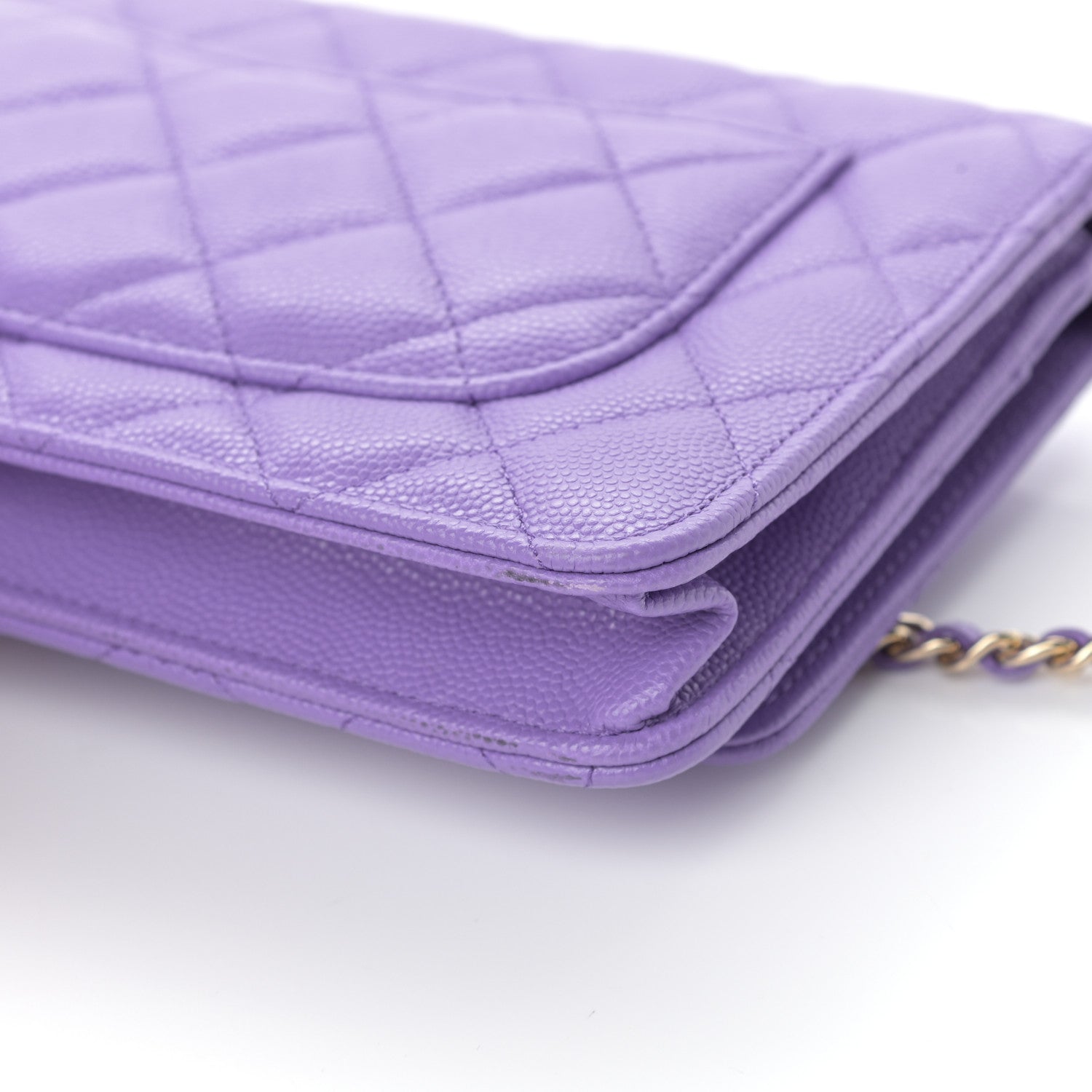 Chanel Caviar Quilted Wallet On Chain WOC Purple 12 of 14