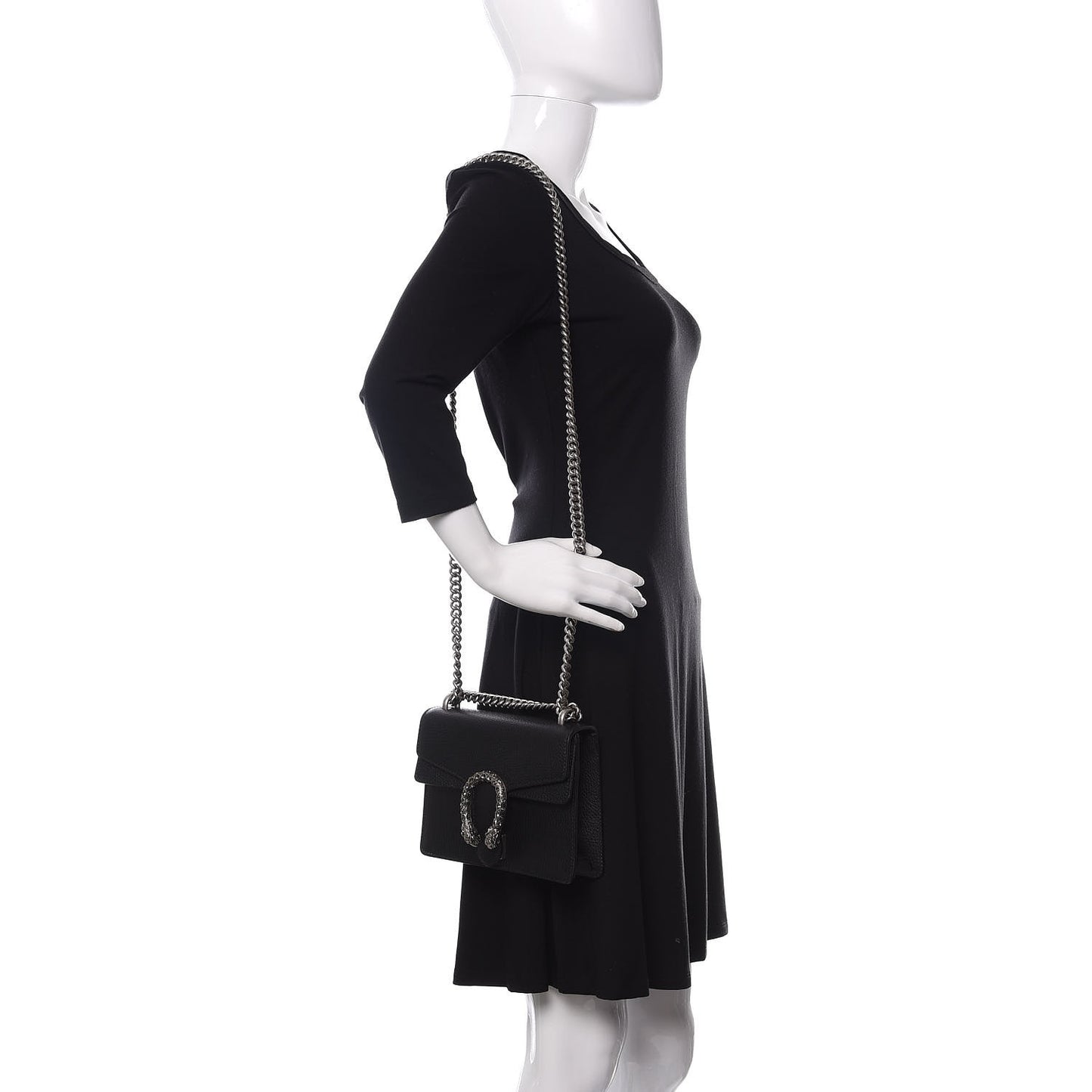 Calfskin Mini Dionysus Shoulder Bag Black
